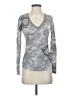 BCBGMAXAZRIA Silver Long Sleeve T-Shirt Size XS - photo 1