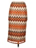 Glamorous 100% Polyester Chevron-herringbone Orange Casual Skirt Size S - photo 2