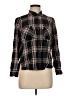 Lucky Brand Plaid Black Long Sleeve Blouse Size M - photo 1