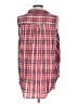 Khakis & Co Plaid Red Sleeveless Button-Down Shirt Size L - photo 2