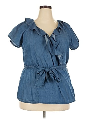 St. John's Bay Short Sleeve Blouse (view 1)