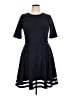 Calvin Klein Solid Black Casual Dress Size 14 - photo 1