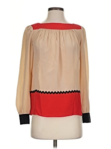Pippa Long Sleeve Silk Top (view 1)