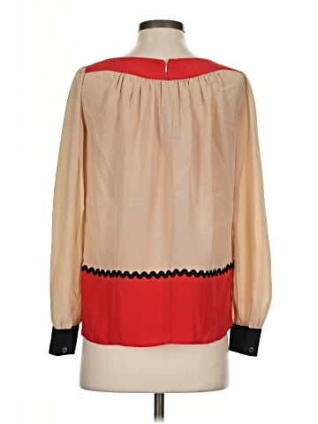 Pippa Long Sleeve Silk Top (view 2)