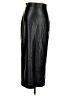 Express 100% Polyester Black Faux Leather Skirt Size 4 - photo 1