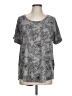 wonderly 100% Cotton Gray Short Sleeve Blouse Size L - photo 1