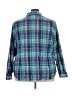 Chaps 100% Cotton Plaid Blue Long Sleeve Button-Down Shirt Size 3X - photo 2