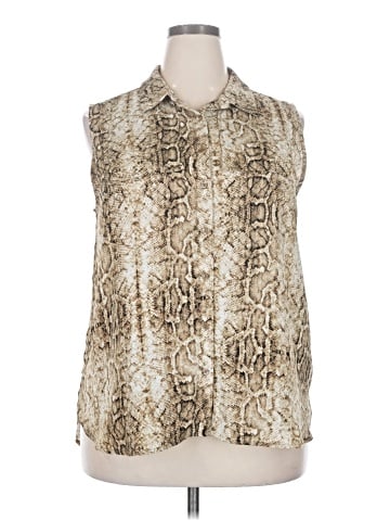 Worthington Sleeveless Button-Down Shirt (view 1)