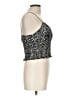 Glam 100% Polyester Silver Black Tube Top Size L - photo 4