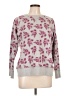 The North Face 100% Cotton Floral Gray Pullover Sweater Size L - photo 1