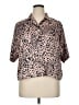 Joyspun Animal Print Pink Short Sleeve Blouse Size 16 - photo 1