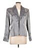 Alex Evenings 100% Polyester Metallic Silver Blazer Size 12 - photo 1