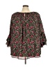 Chaps 100% Polyester Black 3/4 Sleeve Blouse Size 3X - photo 1
