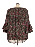 Chaps 100% Polyester Black 3/4 Sleeve Blouse Size 3X - photo 2