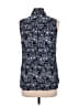 Attention Paisley Blue Sleeveless Button-Down Shirt Size L - photo 2