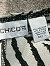 Chico's Graphic Black Casual Dress Size Med (1) - photo 7