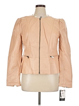 Black Rivet Faux Leather Jacket