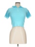 Daisy Teal Short Sleeve Top Size L - photo 1
