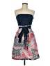 Odille 100% Cotton Print Blue Cocktail Dress Size 6 - photo 1