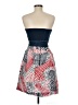 Odille 100% Cotton Print Blue Cocktail Dress Size 6 - photo 2