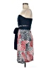 Odille 100% Cotton Print Blue Cocktail Dress Size 6 - photo 5