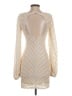 Unbranded 100% Polyester Metallic Gold Cocktail Dress Size S - photo 2