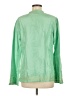 Kenzie 100% Silk Green Long Sleeve Silk Top Size 8 - photo 2