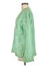 Kenzie 100% Silk Green Long Sleeve Silk Top Size 8 - photo 5