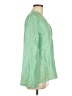 Kenzie 100% Silk Green Long Sleeve Silk Top Size 8 - photo 4