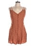 Amuse Society Checkered-gingham Orange Romper Size L - photo 1