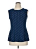 Roz & Ali Blue Sleeveless Blouse Size L - photo 1
