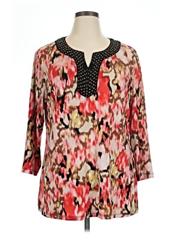 JM Collection 3/4 Sleeve Blouse (view 1)