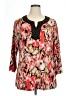 JM Collection Red 3/4 Sleeve Blouse Size XL - photo 1