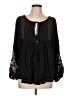 Floreat 100% Rayon Black Long Sleeve Blouse Size L - photo 1