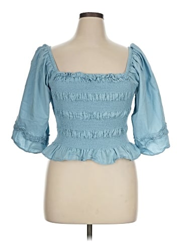 Wishing Waves 3/4 Sleeve Blouse (view 1)