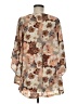 Twelve by Twelve 100% Polyester Brown 3/4 Sleeve Blouse Size M - photo 2