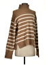 Uniqlo Stripes Tan Turtleneck Sweater Size S - photo 1