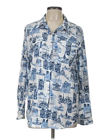 Karl Lagerfeld Paris Long Sleeve Button-Down Shirt (view 1)