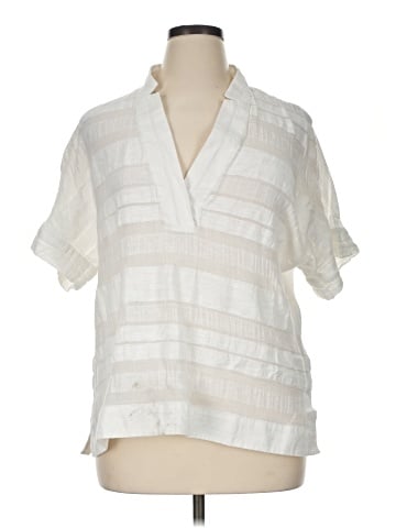 Lafayette 148 New York Short Sleeve Blouse (view 1)