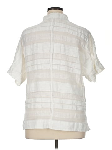 Lafayette 148 New York Short Sleeve Blouse (view 2)
