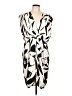 Express 100% Polyester Graphic Ivory Casual Dress Size L - photo 1