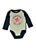 Converse Color Block Gray Long Sleeve Onesie Size 0-3 mo - 3-6 mo - photo 1