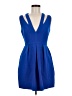 BCBGMAXAZRIA Solid Blue Cocktail Dress Size 6 - photo 1