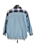 Cato 100% Cotton Plaid Blue 3/4 Sleeve Button-Down Shirt Size 26 - 28 - photo 2