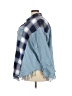Cato 100% Cotton Plaid Blue 3/4 Sleeve Button-Down Shirt Size 26 - 28 - photo 5