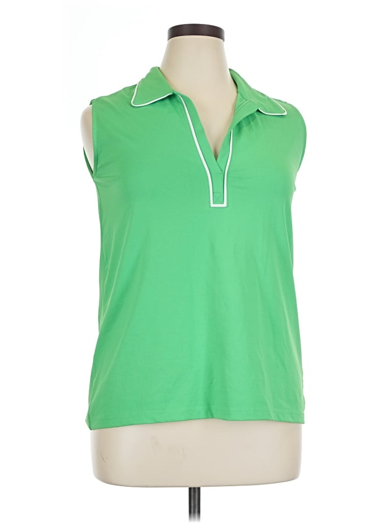 Pre-owned Izod Sleeveless T-shirt In Green