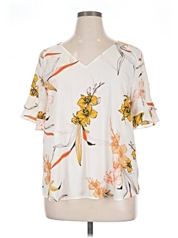 Worthington Short Sleeve Blouse (view 1)