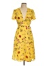 Forever 21 100% Polyester Floral Yellow Casual Dress Size L - photo 1