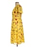 Forever 21 100% Polyester Floral Yellow Casual Dress Size L - photo 5
