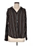 Amuse Society Stripes Black Long Sleeve Blouse Size M - photo 1